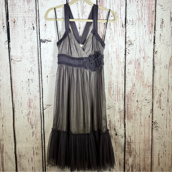 Moulinette Soeurs Vetements Anthropologie Spirited Away Lace Tulle Dress Size 0 - Picture 1 of 14